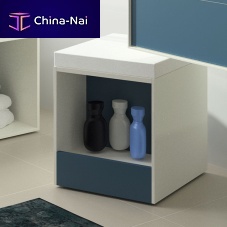 Contemporary stool KITOSolid Surfacewith storage compartmentbathroom