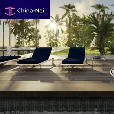 Contemporary sun lounger NOAacrylic fabricsynthetic leatherstainless steel