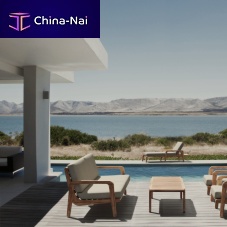 Contemporary sofa CYNARAoutdoorfabricgray