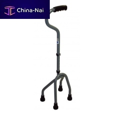 Walking stick with offset handle 548 bisquadripodheight-adjustable