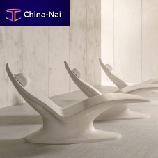 Contemporary sun lounger ONE PLUSleatherceramicpool