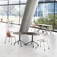Contemporary chair SIXEindoorpolypropylenechromed metal base