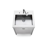 Stainless steel kitchen sink cabinet L70-A60/1free-standing