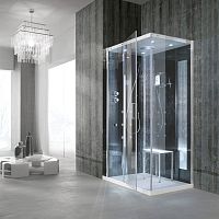 Steam shower cubicle TEMPOmulti-functionglassacrylic