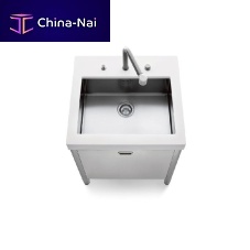 Stainless steel kitchen sink cabinet L70-A60/1free-standing