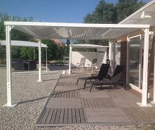 Self-supporting pergola aluminumwith mobile slats
