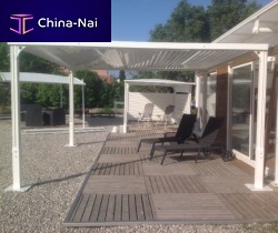 Self-supporting pergola aluminumwith mobile slats