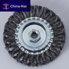 Knotted wheel brush cleaningfor grinding processesstainless steel