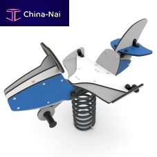 Metal spring rocker Airplane HDPEtransport1-seat