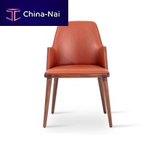 Contemporary chair ROMANO-Windoorleatherwalnut