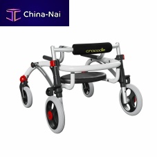 4-wheel mobility walker R82 Crocodileheight-adjustablewith seatwith elbow-rest