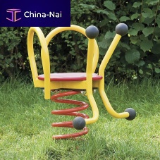Steel spring rocker LITTLE BEETLE HDPEanimal1-seat