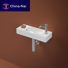 Wall-mounted hand basin BRICK rectangularceramic