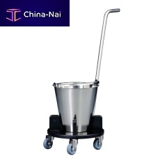Trolley-mounted surgical basin stand OPFE15BSGstainless steel