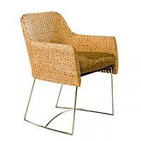 Contemporary chair CHULA : J06CH-0006indoorrattanaluminum base