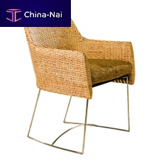 Contemporary chair CHULA : J06CH-0006indoorrattanaluminum base