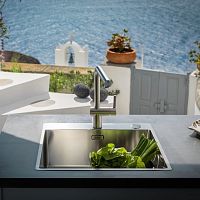 Countertop mixer tap Atlas Neo Sensorstainless steelkitchen1-hole