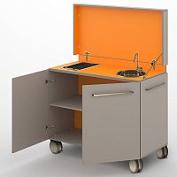 Independant kitchen unit AERY 1200 BASIC QUICKon castersfront cookingfor outdoor kitchen