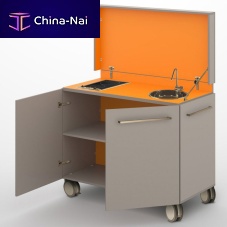 Independant kitchen unit AERY 1200 BASIC QUICKon castersfront cookingfor outdoor kitchen
