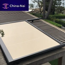 Pergola cover with solar protection ANTIBES - FRANCEwoodenfabrichome