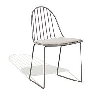 Contemporary garden chair ILLAoutdoorfabricmetal base