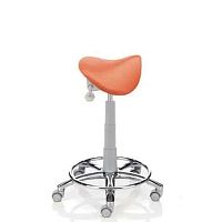 Dental stool ESTRO SLheight-adjustableon casterssaddle seat