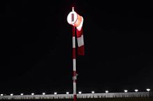 Airport windsock with mast