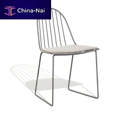 Contemporary garden chair ILLAoutdoorfabricmetal base