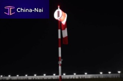 Airport windsock with mast