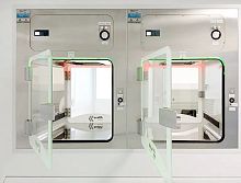Clean room pass-through SELF-VENTILATEDwall-mountedwith HEPA filter