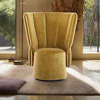 Contemporary armchair VIVfabricleatherplywood