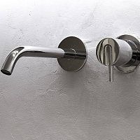 Washbasin mixer tap AYATIwall-mountedstainless steelbathroom
