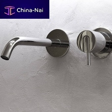 Washbasin mixer tap AYATIwall-mountedstainless steelbathroom