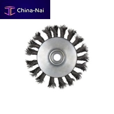 Knotted wheel brush surface treatmentweld cleaningstainless steel