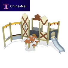 Interactive play structure JAMES TOWN for playgroundstainless steelaluminium