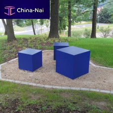 Contemporary pouf HANNA L I-L II-L IIIgalvanised steelPMMALED-illuminated