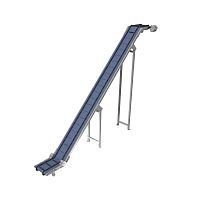 Raised-rib conveyor belt for the chemical industry