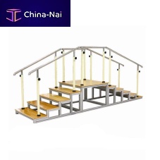 Straight rehabilitation staircase KD-FTI-04with 2 handrailswith ramp
