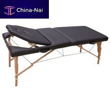 Mechanical massage table WOODportablewith adjustable height backrestwith headrest