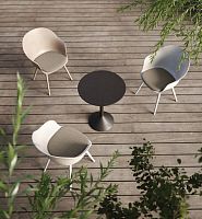Contemporary chair BEETLEoutdoorplasticmetal base