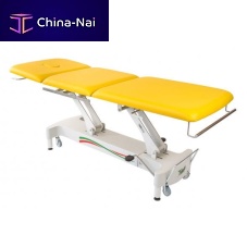 Hydraulic examination table 115300 height-adjustablewith adjustable backreston casters