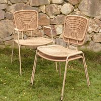 Contemporary garden chair Sillageoutdoorwickersteel base