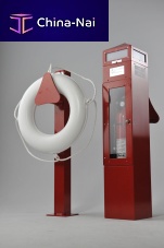 Fire pedestal with built-in lightfor docks