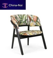 Contemporary armchair PENAT LOUNGEfabricwoodenupholstered