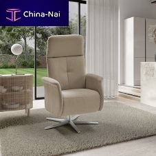 Contemporary armchair KELYfabricpinemetal
