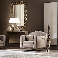 Traditional armchair GHIRIGORIfabric