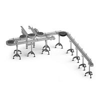 Chain conveyor Aluflex horizontalcurvedtransport