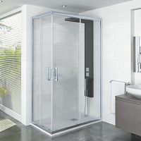 Sliding shower screen MANHATTANcornerfor alcovestempered glass