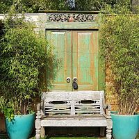 Exterior door EFFET VIEILLIteakswing