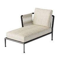 Contemporary daybed Trebleacrylic fabricropealuminum